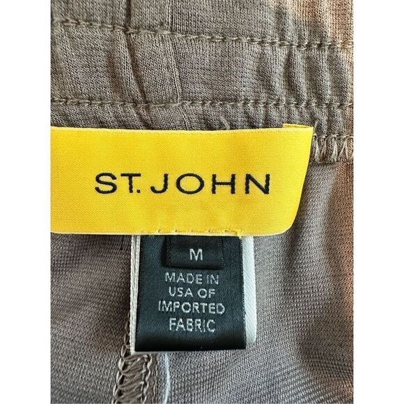 St. John Dark Tan Pull-on Pants Size Medium - Picture 5 of 5
